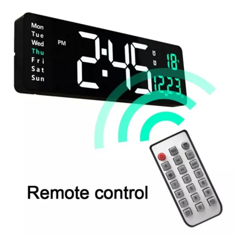 Elektronische Wanduhr Fernbedienung Temp Datum Power Off Speicher Tisch Uhr wand Dual Alarme Digital LED uhren