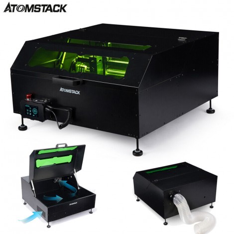 ATOMSTACK B1 Schutzbox Staubschutz für Lasergravurmaschine Laserschneidebox Mute Firm Feuerfester Staubdichter Mute für XTOOL/Ortur...