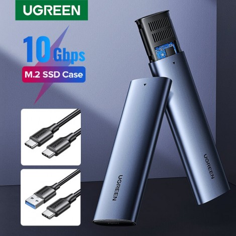 UGREEN M2 SSD Fall NVME Gehäuse M.2 auf USB Typ C 3.1 SSD Adapter