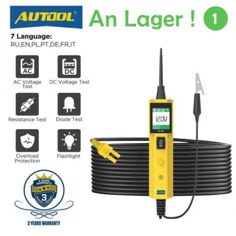 AUTOOL BT260 Auto Elektrische Circuit-Tester Power Sonde Automotive Scanner Auto Led-anzeige Spannung Digitale Diagnose Werkzeug