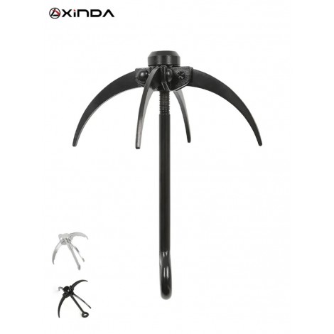Xinda Outdoor Stahl Grappling Haken Faltbare 4 Krallen Rock Folding Überleben Klaue Schwerkraft-Haken Klettern Werkzeuge