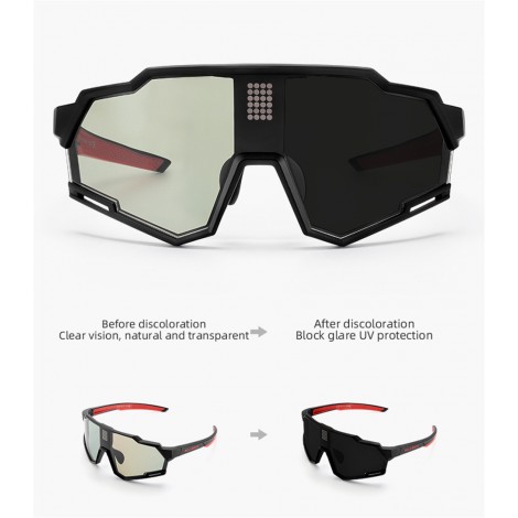ROCKBROS Sonnenbrille Polarisierte Fahrrad Brille Elektronische Farbwechsel Brille UV400 Sicherheits Sport Brille
