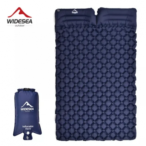 Widesea camping Doppel Aufblasbare Matratze Im Freien Isomatte Bett Ultraleicht Folding Travel Air Matte