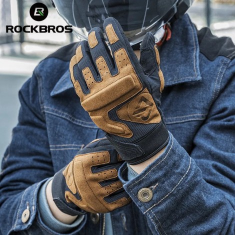 ROCKBROS Radfahren Handschuhe Männer Frauen Bildschirm Touch Motorrad Handschuhe Frühling Herbst Handschuhe MTB Voll Finger Bike Handschuhe