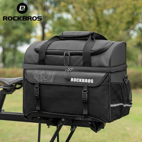 ROCKBROS 11L Fahrrad Sattel Tasche Wasserdichte Stamm Tasche Gepäck Träger Fahrrad Taschen Isolierte Mahlzeit Tasche Camping Schulter Tasche