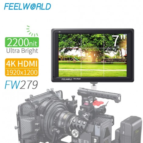 FEELWORLD FW279 7 Zoll Ultra Helle 2200nit auf Kamera Feld DSLR Monitor Full HD 1920x1200 4K HDMI eingang Ausgang Hohe Helligkeit
