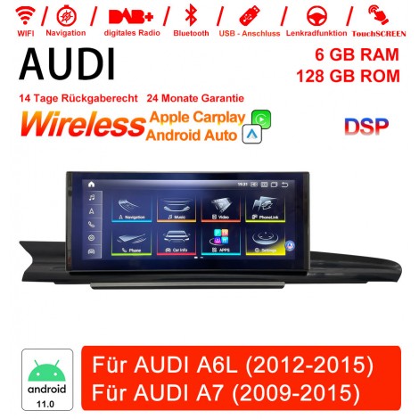 Qualcomm Snapdragon 685 8 Core Android 13.0  Autoradio / Multimedia 8GB RAM 128GB ROM Für AUDI A6L 2012-2015/AUDI A7 2009-2015 Built-in CarPlay