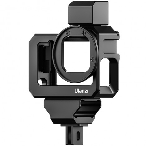Ulanzi G9-5 Metall Käfig für Gopro Hero 9 Rahmen Gehäuse Fall Mit Dual Kalt Schuh Kamera Verlängern 52MM Filter mic adapter Schutzhülle