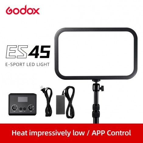 Godox E-Sport LED Licht ES45 Kit 2800K-6500K Montage Stange mit APP & Fernbedienung für Youtube Spiel Live Fotografie Studio