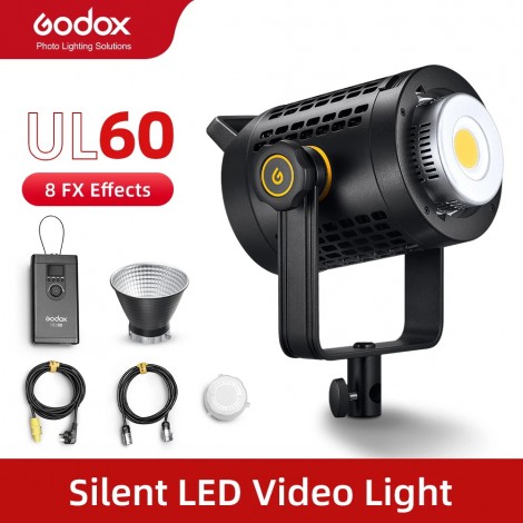Godox UL60 UL-600 60W 5600K Farbe Temperatur Stille Bowens Berg LED Video Licht Fernbedienung und App Unterstützung