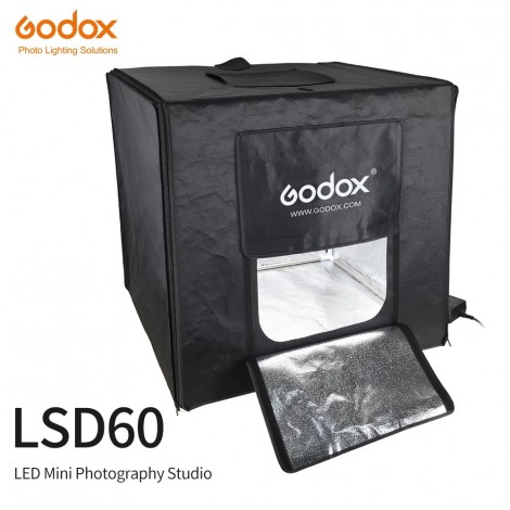 Godox LSD60 60*60 cm 40 watt LED Foto Studio Softbox Licht Zelt SoftBox + AC Adapter + PVC hintergründe für Telefon DSLR Schießen Produkt