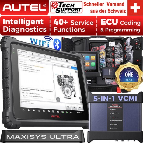 Autel MaxiSys Ultra Automotive Diagnose Tablet Werkzeug OBD2 Scanner Mit 5 in 1 VCMI IMMO /ECU Programmierung & Codierung/Öl Reset /ABS /BMS /DPF...