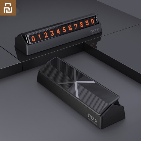 Xiaomi Youpin Bcase TITA X Flip Typ Auto Temporäres Parken Telefonnummer Kartenschild Mini Auto Dekoration
