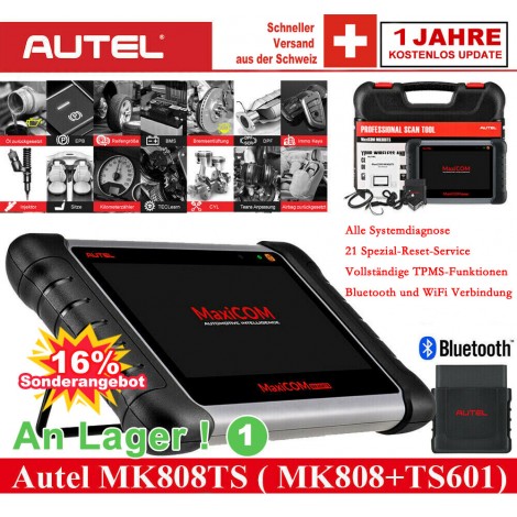 Autel MK808TS Diagnosegerät mit vollständige obd2 Funktionen, Android Diagnose Pad mit Reset bei  Öl/EPB/BMS/SAS/DPF/IMMO und der komplette TPMS-Service fürHeimwerker, Werkstatt und Reparaturbetriebe