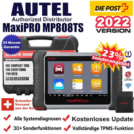 Autel MaxiPRO MP808TS Vollständige TPMS/RKDS Bluetooth OBD2 Alle Systems und 24 Sonderfunktionen KFZ Diagnosegerät/ KFZ Fehlercode TPMS Scanner