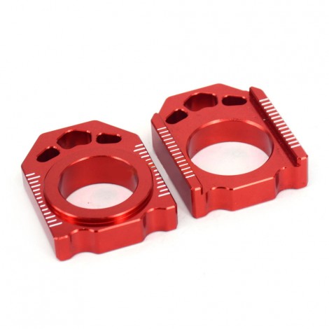 Motorrad BILLET ALUMINIUM HINTERKETTEN EINSTELLER ACHSENBLÖCKE FÜR HONDA CR125 CR250 CRF250R CRF250X CRF250 CRF450 R X CRF450R CRF450X