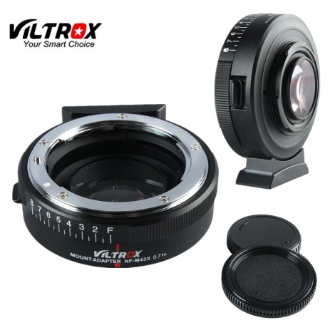 Viltrox NF-M43X Focal Reducer Speed Booster Objektiv Adapter Turbo Blende für Nikon Objektiv zu M4/3 Kamera GH4 GH5 GH85 GF7 GX7