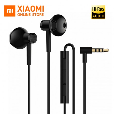 NEU Xiaomi Hybrid DC Half In-Ear earphone horn L-Shape Plug MEMS Microphone Wire Control Dual Driver for Android IOS system