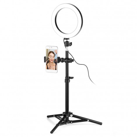 Ringlicht-Kit für Live-Streaming Selbstporträt Fotografie Videoaufnahme Make-up-Beleuchtung