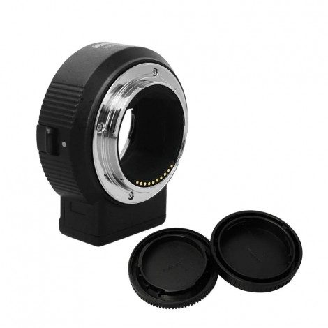 Commlite ENF-E1 Objektivfassung Adapterring AF Autofokus VR Einstellbare Blende Belichtung für Nikon F-Mount Objektiv für Sony E-Mount Kamera