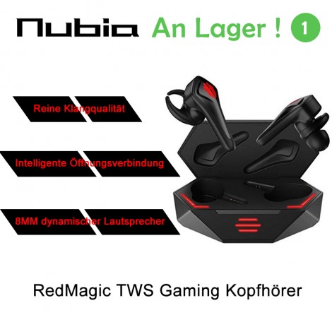 Nubia RedMagic TWS Bluetooth-Gaming-Kopfhörer Redmagic Cyberpods 4-16 Stunden Akkulaufzeit