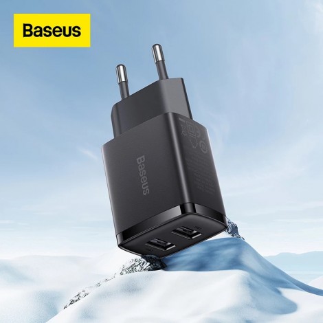 Baseus 10,5W Dual Port USB Mini tragbares Reiseladegerät für iPhone Huawei Xiaomi