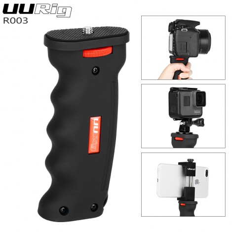 UURig R003 Hand Grip Stabilisator Halter Universal Kunststoff Griff für Gopro Action Kamera DSLR SLR Kamera Smartphone 1/4 Schraube Vlog 