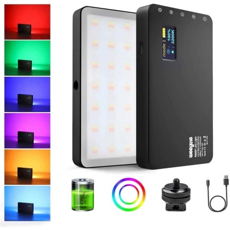 Viltrox Weeylite RB08P RGB LED Licht Volle Farbe Ausgang Kamera Video Licht Kit Dimmbare 2500K-8500K Bi-farbe Panel Licht mit Stativ