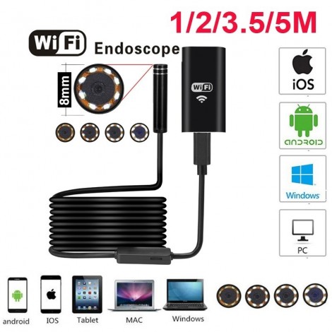 NEU Wi-Fi Wireless Endoscope Borescope Camera