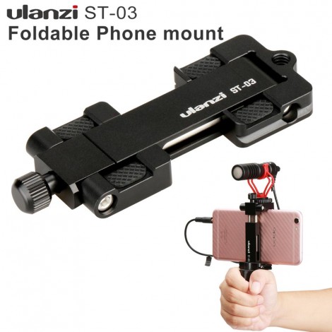 Ulanzi ST-03 Metall Telefon Stativhalterung mit kaltem Schuh Universal Clip Halter für SmartPhone Mikrofon Licht