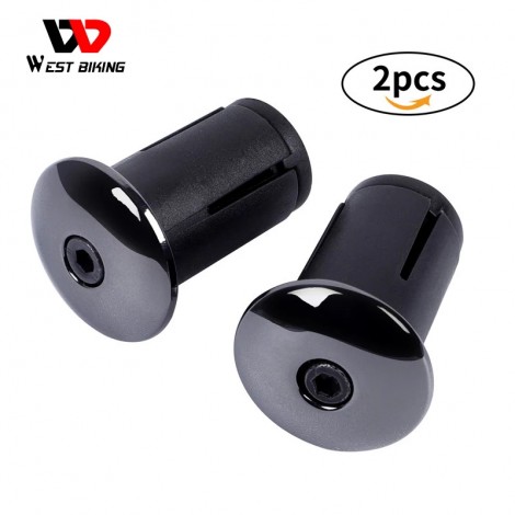 WEST BIKING 2 Pcs Fahrrad Grip Griff Bar End Kappe Lenker Leichte Rennrad Bar End Plugs Für Lenker Grip zubehör