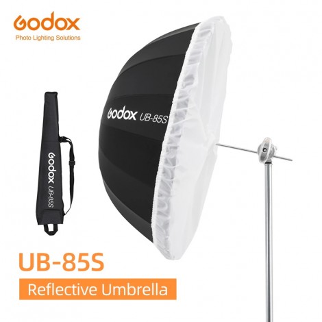 Godox UB-85S 33,5 zoll 85cm Parabolischen Schwarz Reflektierende Regenschirm Studio Licht Regenschirm mit Schwarz Silber Diffusor Abdeckung Tuch