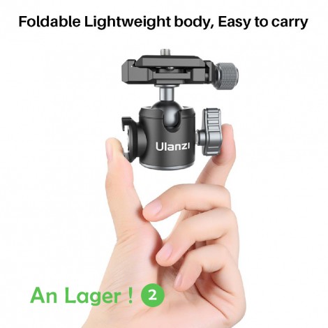 Ulanzi U-80L Arca Swiss Platte Stativ Ball Kopf Verlängern Kalten Schuh Ball Kopf für LED Licht Mikrofon 10KG Playload DSLR stativ Kopf