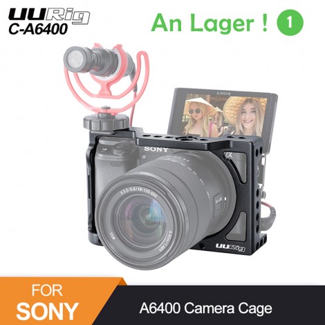 UURig C-A6400 Metall Kamera Käfig Rig für Sony Alpha A6400 Hand Grip Kamera Rig DSLR Kamera Zubehör