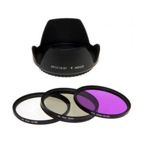 67mm UV Filter+CPL Filter +FLD Lens Filter+Lens Hood 