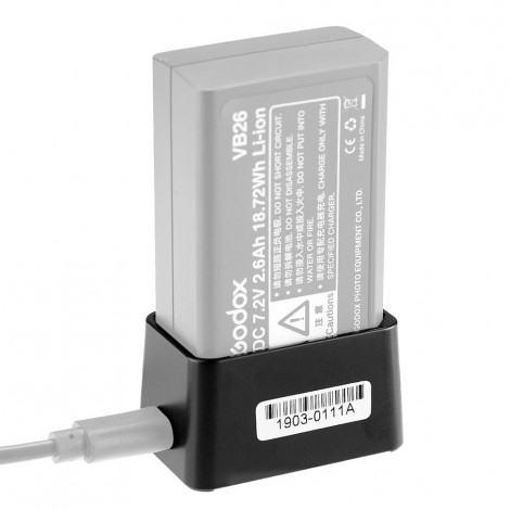 Godox VC26 USB Batterie Ladegerät DC 5V Eingang DC 8,4 V Ausgang für Lade Godox V1S V1C V1N V1F v1O V1P Runde Kopf-Batterie