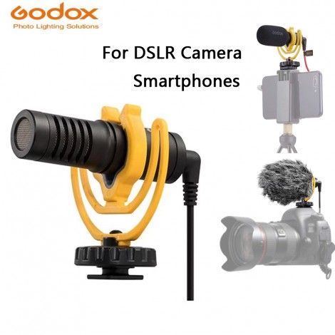Godox VD-Mic Shotgun Video Mikrofon Universal Aufnahmemikrofon Mikrofon für DSLR-Kamera iPhone Android Smartphones Mac Tablet