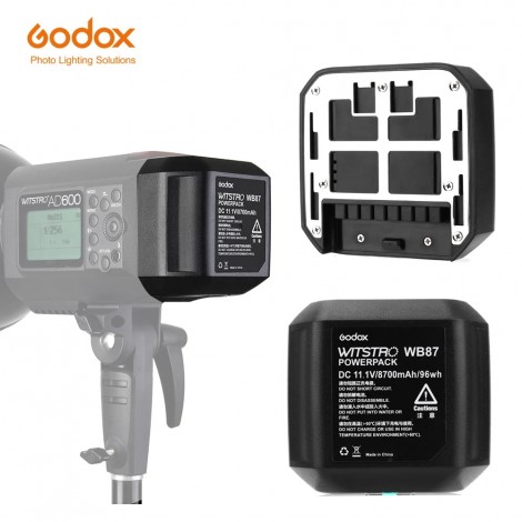 Godox WB87 Akku 11,1 V 8700 mAh für AD600 AD600B AD600BM AD600M Studioblitze