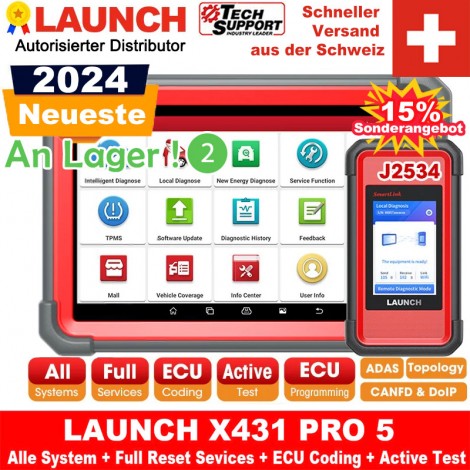 LAUNCH X431 PRO5 Profi KFZ OBD2 Diagnosegerät NEUE Version 2024