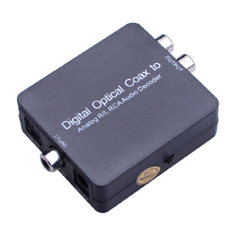 BK-Y1 Digital Optical Coax to Analog R/L RCA Audio Decoder