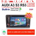 7 Zoll Android 10.0 Autoradio / Multimedia 4GB RAM 64GB ROM  Für AUDI A3 (2003-2011) S3 RS3 RNSE-PU Built-in Carplay / Android Auto