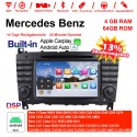 7 Zoll Android 10.0  Autoradio / Multimedia 4GB RAM 64GB ROM Für c-klasse W203 2004-2007 Clk W209 2005 A-w168 1998 2002 Clk-c209 Built-in Carplay / Android Auto