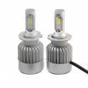 H7 COB-LED-Auto-Scheinwerfer-Birnen-Kit 72W 8000LM Auto Frontleuchte H7 Nebel-Glühlampe 6500K 12V 24V Led Autoscheinwerfer