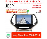 10 Zoll Android 12.0 Autoradio / Multimedia 4GB RAM 64GB ROM Für Jeep Cherokee 2008-2014 Built-in Carplay / Android Auto