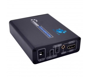 3RCA AV CVBS Composite & S-Video R/L Audio to HDMI Converter Adapter Upscaler Support 720P/1080P with 3RCA S-Video Cable for DVD VCR PS2 PS3 Xbox HDTV