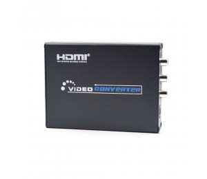 BK-10 HDMI to 3RCA AV CVBS Composite & S-Video R/L Audio Converter Adapter Upscaler