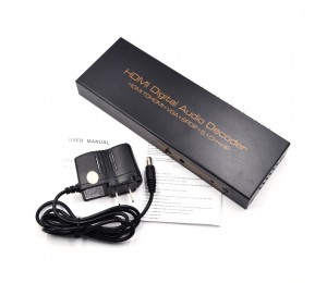 BK-51S 1080p HDMI to HDMI VGA SPDIF 5.1ch RCA Digital Multi-channel Audio Decoders