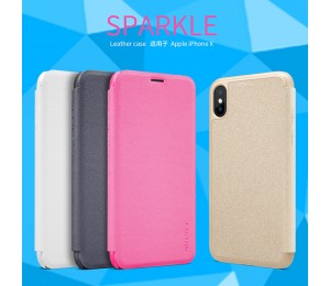 Apple iPhone X NEW LEATHER CASE- Sparkle Leather Case