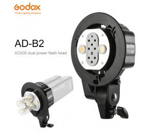 Godox AD-B2 Bowens Mount Doppelrohre Light Head Bracket für AD200 Portable Flash Speedlite