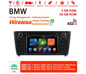 7 Zoll Android 13.0  Autoradio / Multimedia 4GB RAM 64GB ROM Für BMW E81 E82 E88 Built-in Carplay / Android Auto